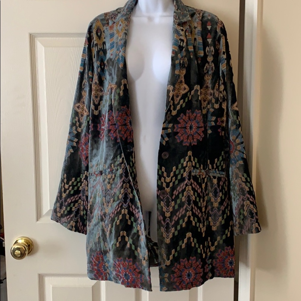 Johnny Was Burnout Velvet Jacket